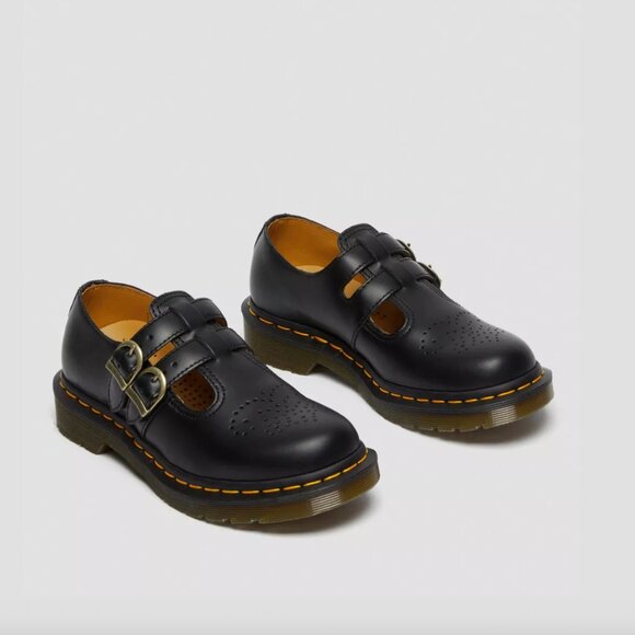 Dr. Martens 8065 Smooth Leather Mary Jane Shoes in Black Shoes Buckles - Picture 1 of 9